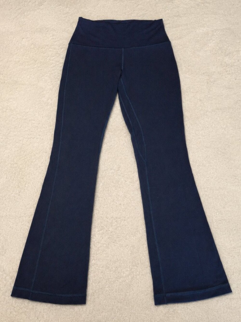 Lululemon Groove Super High-Rise Flared Navy Blue Pants | Size 6 - Picture 4 of 11